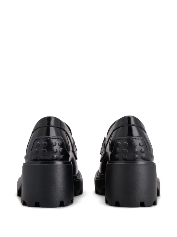 【TOD'S】ロゴ レザー ローファーミュール 無地 *送料/関税込み* Tod's レザーローファー | ブラック | FARFETCH JP