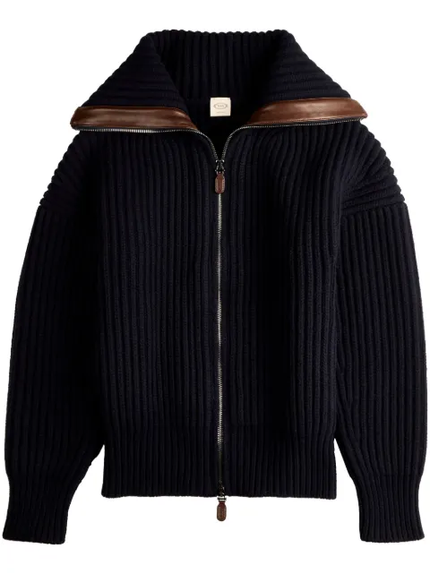 Tod's two-way zip knit cardi-coat 