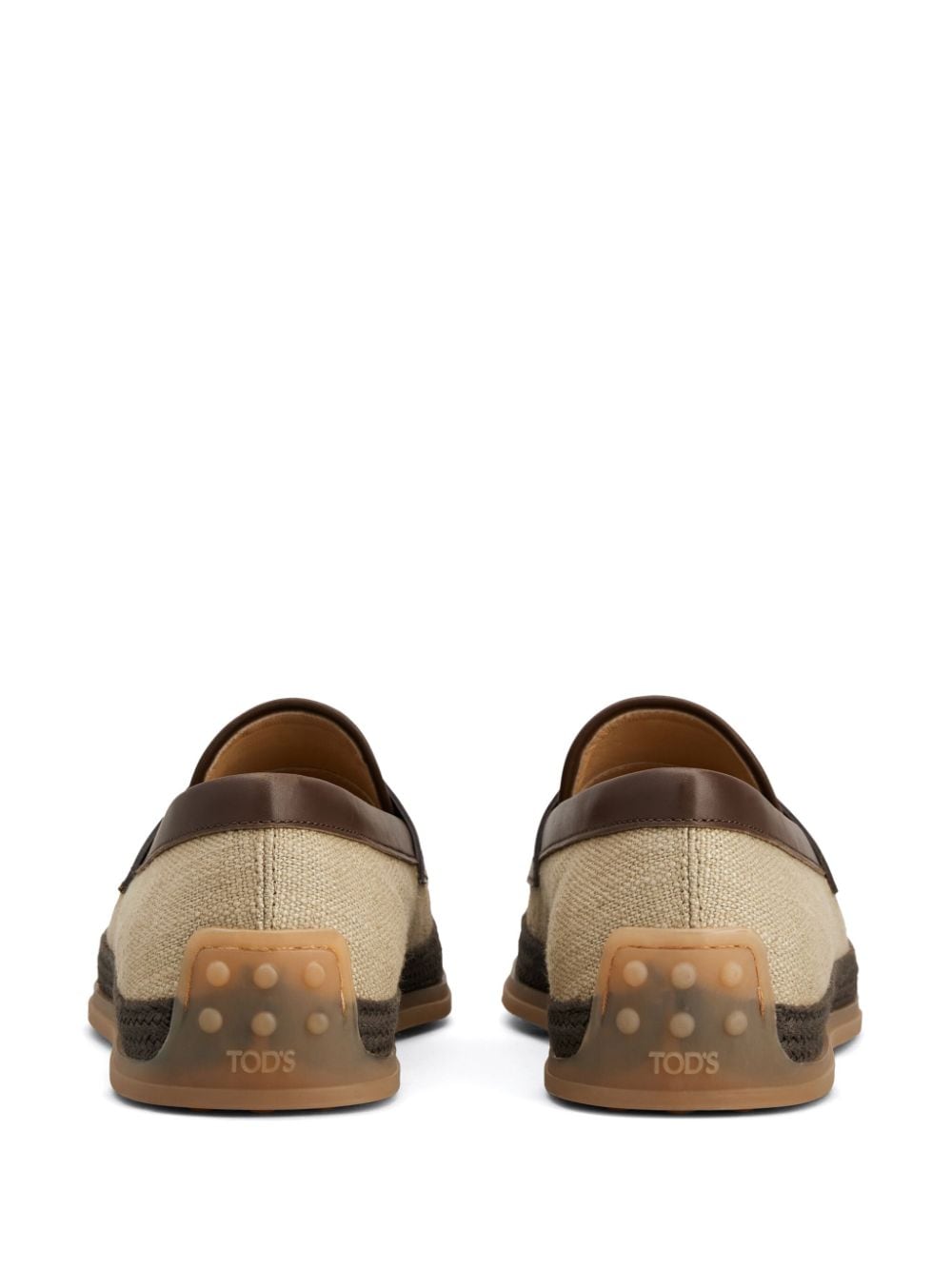 Tod's Leren loafers met logo-reliëf Beige