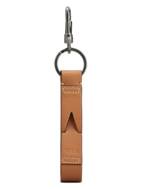 Tod's Greca logo-debossed key holder