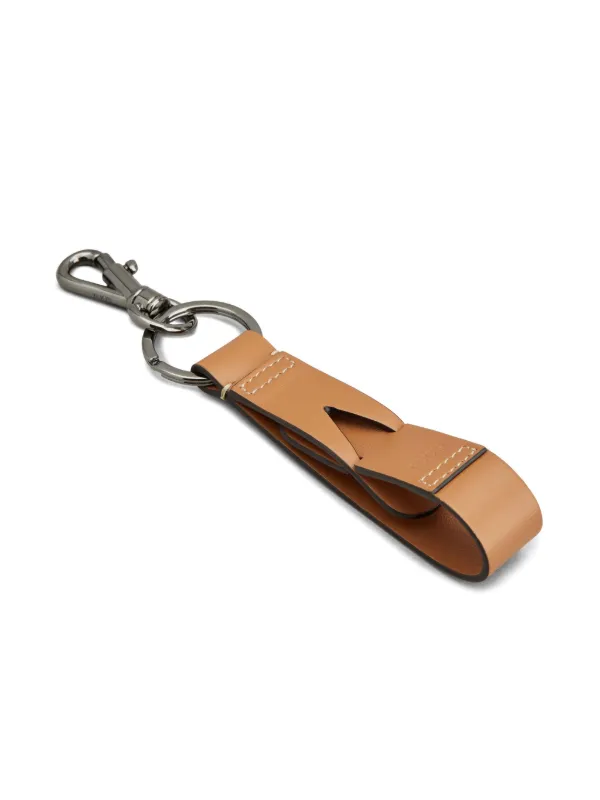 Tod's Greca logo-debossed Key Holder Brown FARFETCH JO