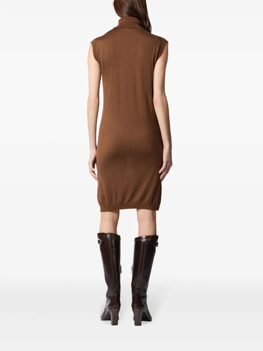 Tod's Midi-jurk met geborduurd logo Bruin
