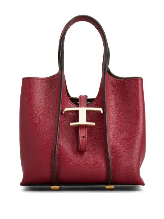 Tod's T Timeless レザーハンドバッグ マイクロ | レッド