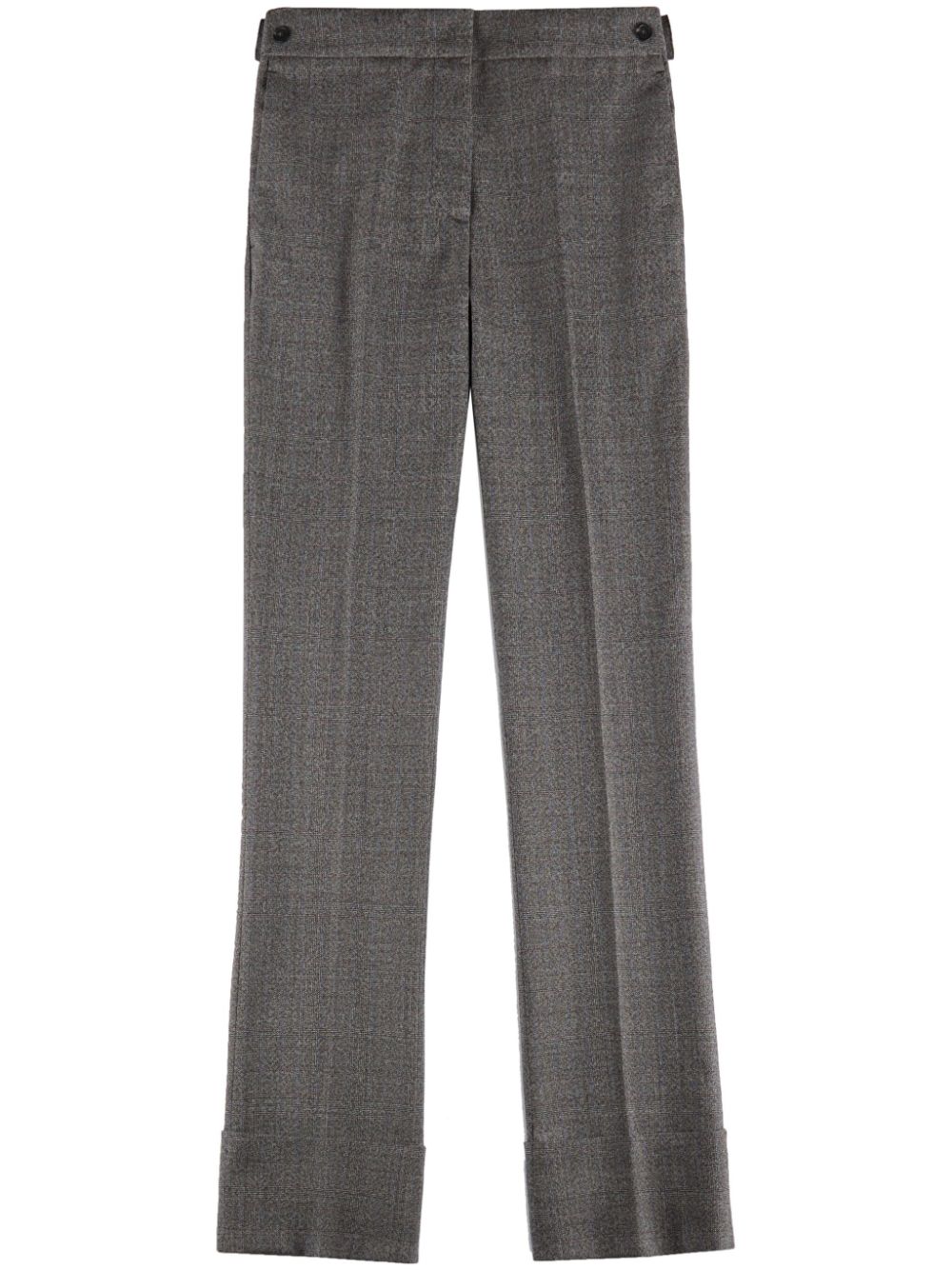 pressed-crease straight trousers