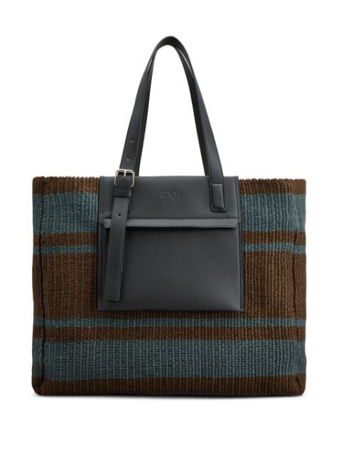 Tod's stripe-detail tote bag