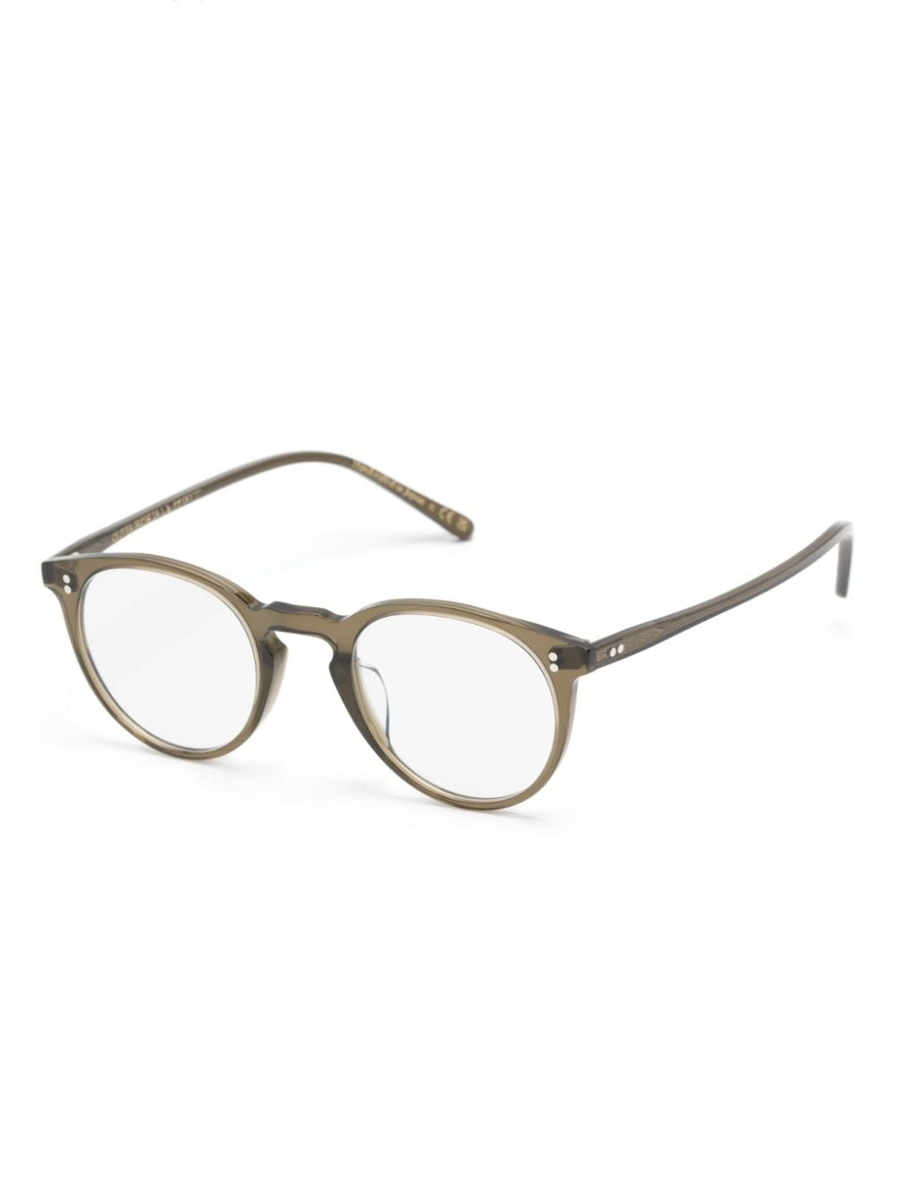 Shop Oliver Peoples O'malley Round-frame Glasses In Green