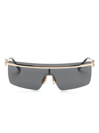 MIU MIU MASK SUNGLASSES ? Miu Miu MU A51S Pink Rimless Mask Sunglasses – Designer Daydream main image 2