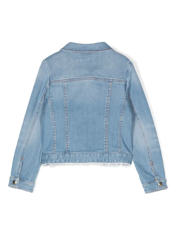 Chloé Kids Cotton Denim Jacket | Blue | FARFETCH