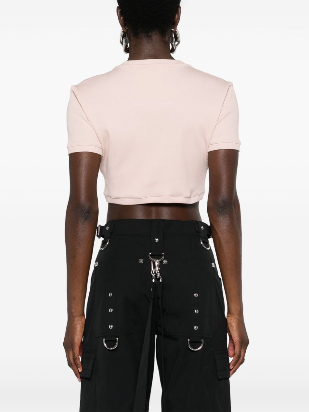 Givenchy Cropped top met logo-plakkaat Roze