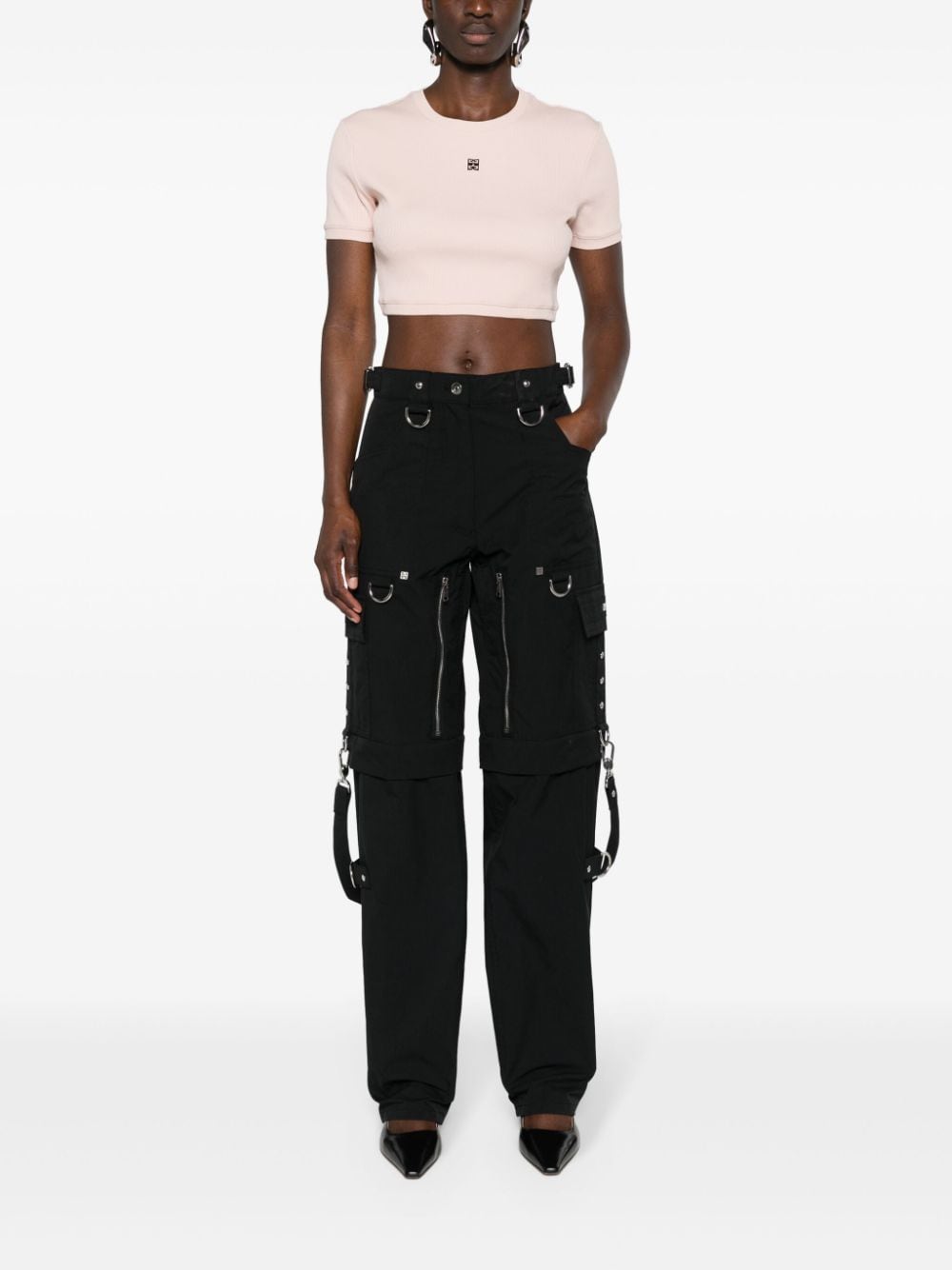 Shop Givenchy 4g-plaque Crop Top In Pink