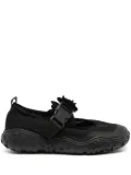 Cecilie Bahnsen floral-appliqué buckled sneakers - Black