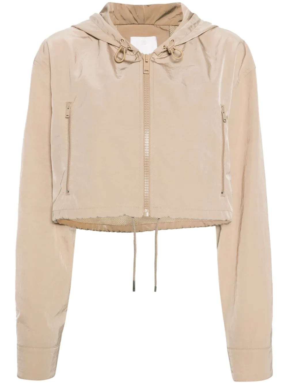 Givenchy Hooded Cropped Jacket In Neutrals