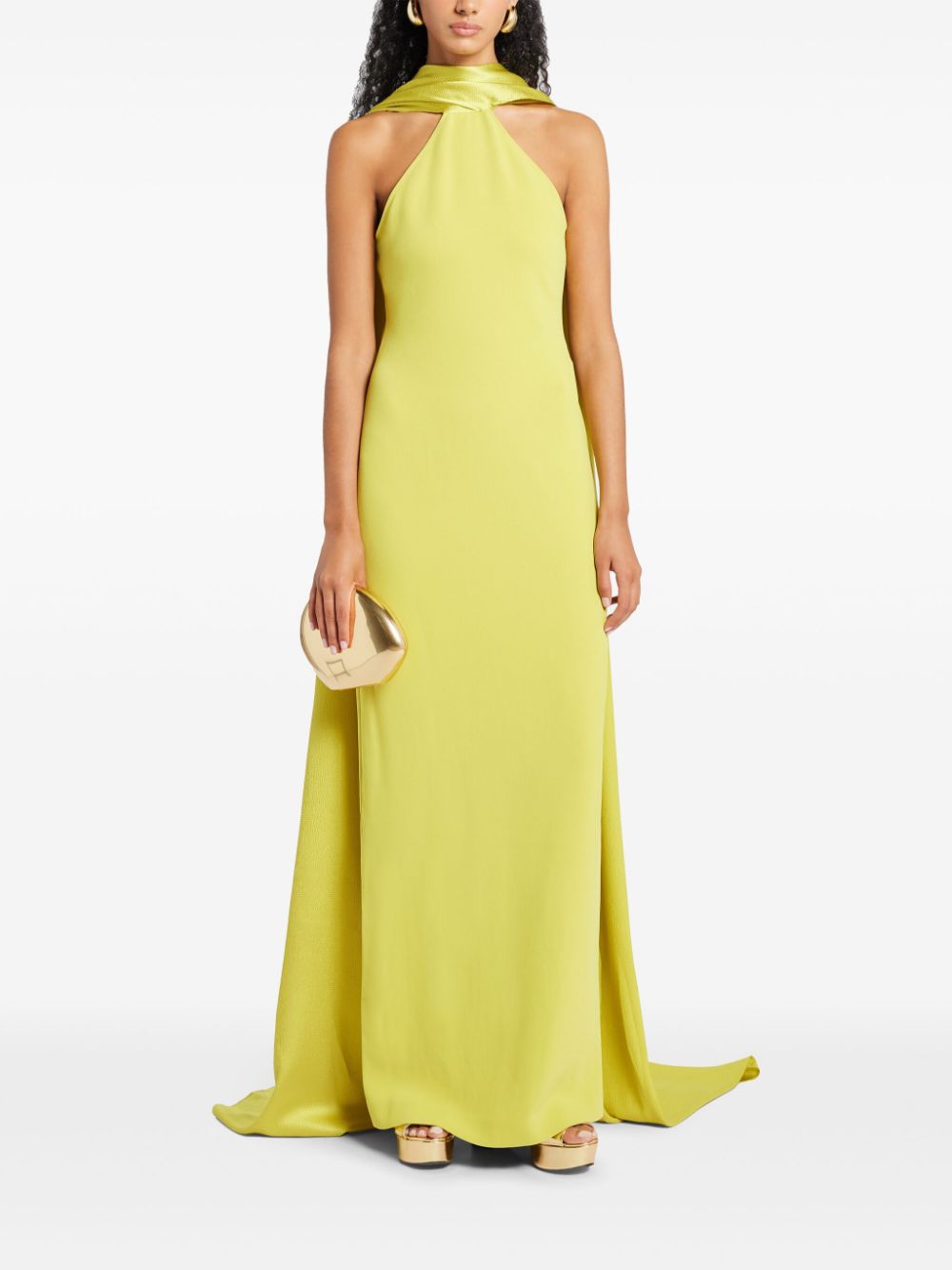 Shop Solace London Ophelia Maxi Dress In Yellow