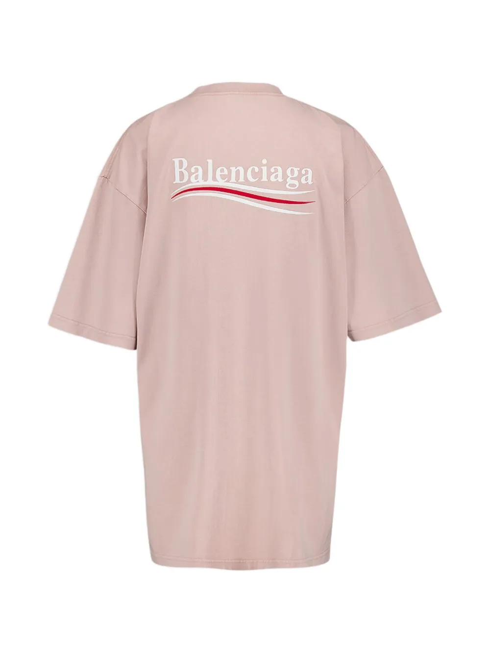Balenciaga logo-embroidered T-shirt | Pink | FARFETCH AE