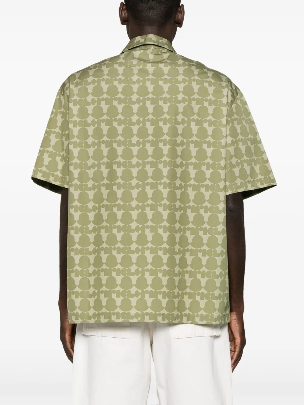 Moncler Overhemd met logoprint Groen