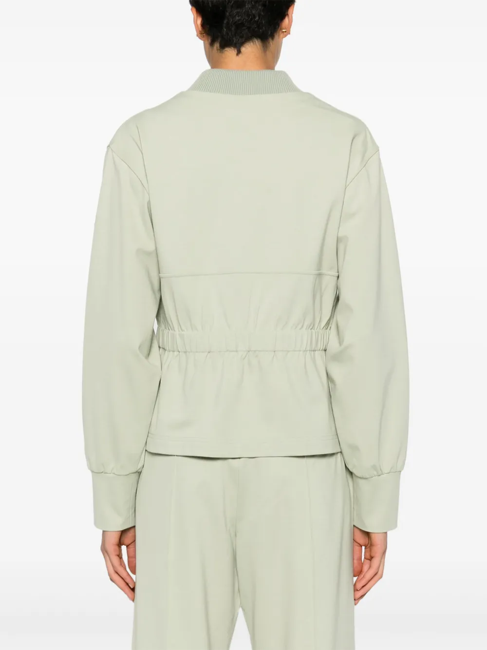 Moncler Bomberjack met logo-applicatie Groen