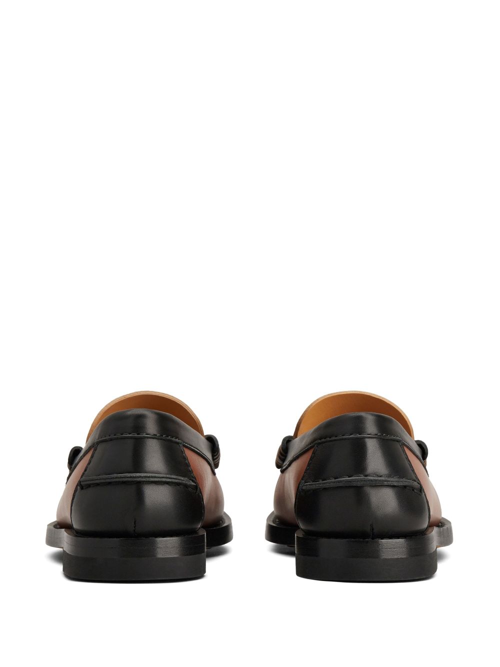 Tod's logo-plaque leather loafers Brown