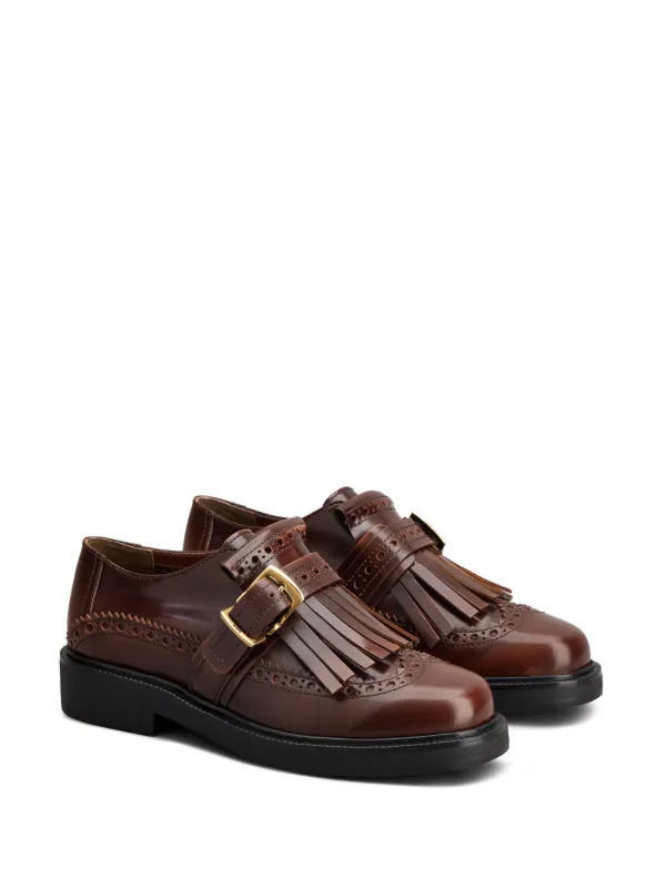 Tod's レザー ブローグシューズ | ブラウン | FARFETCH JP