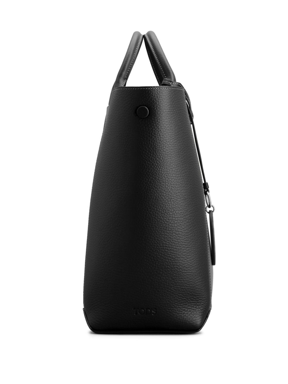 Shop Tod's Shopping Leather Tote Bag In Black