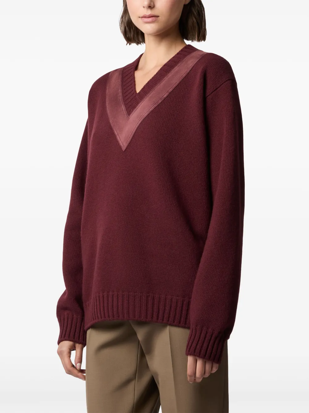 Tod's Gebreide trui met V-hals - Rood