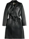 Tod's leather trench coat - Black