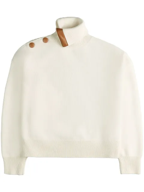 Tod's ribbed-collar knitted jumper