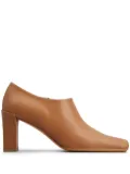 Tod's square-toe 85mm leather boots - Brown