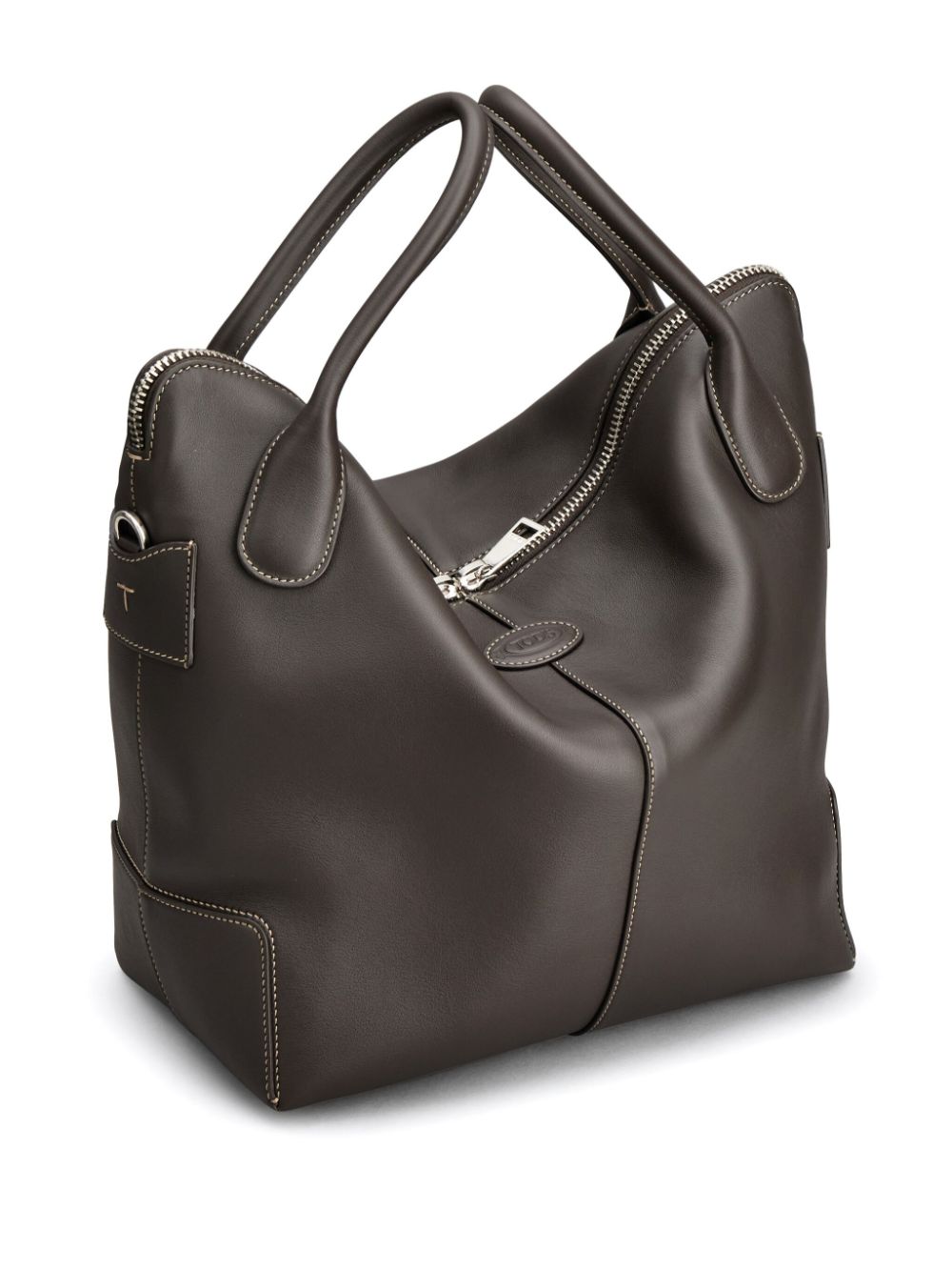 Shop Tod's Medium Tote Bag In S808 Brown