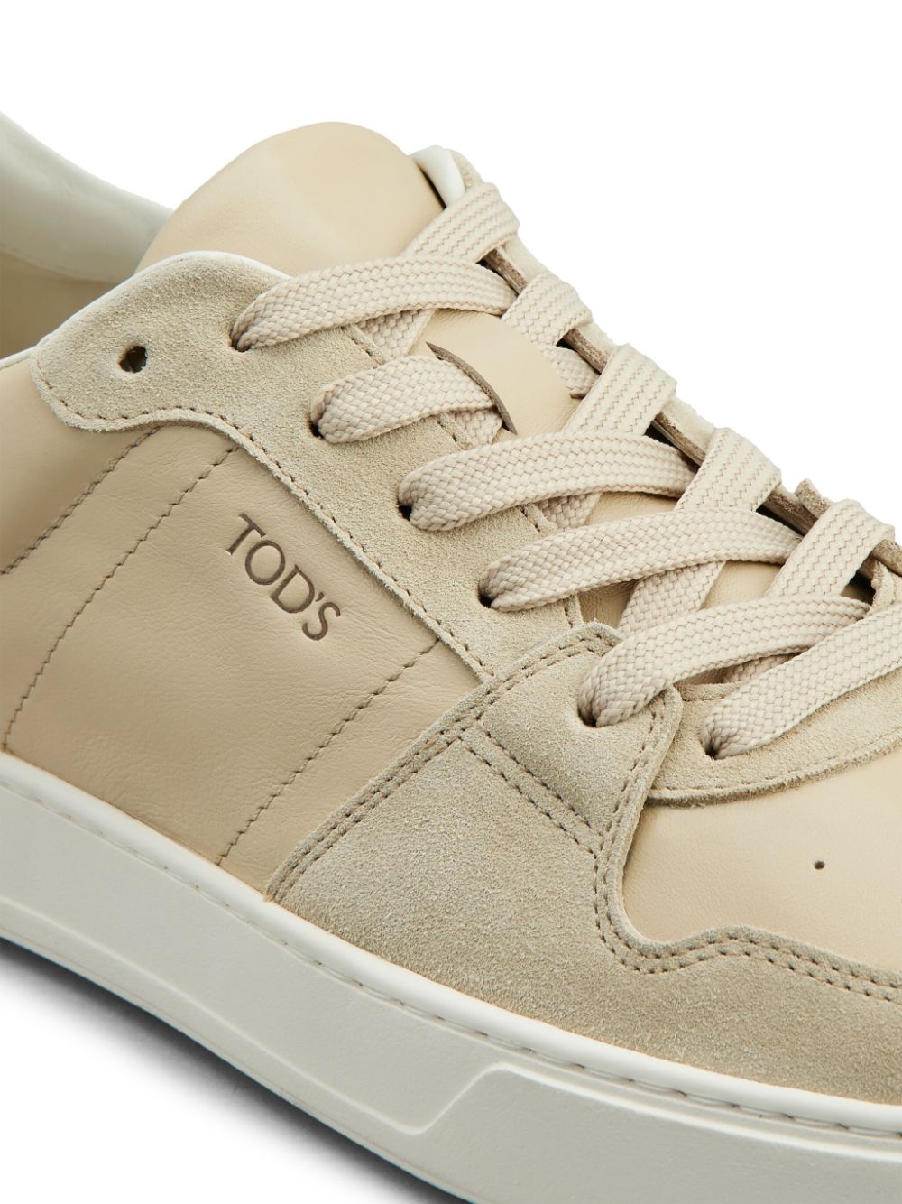 Tod's panelled leather sneakers Neutrals