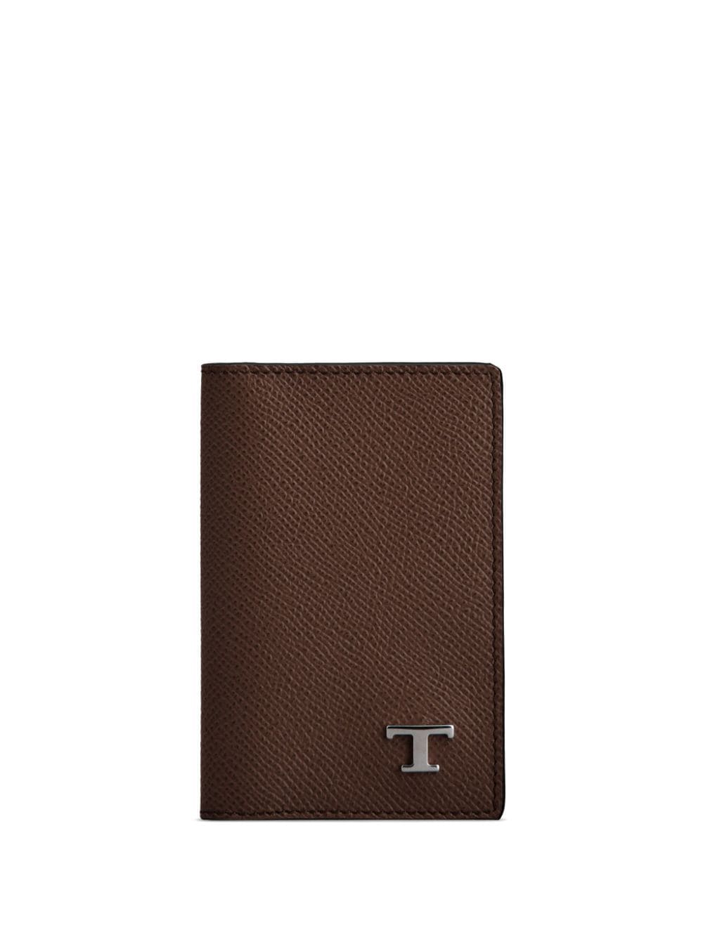 logo-plaque folding wallet