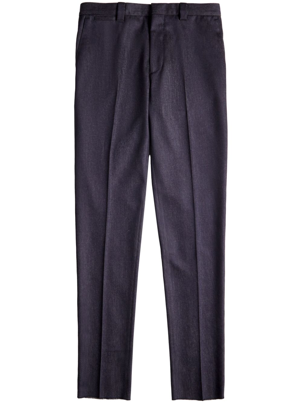 wool denim tailored trousers