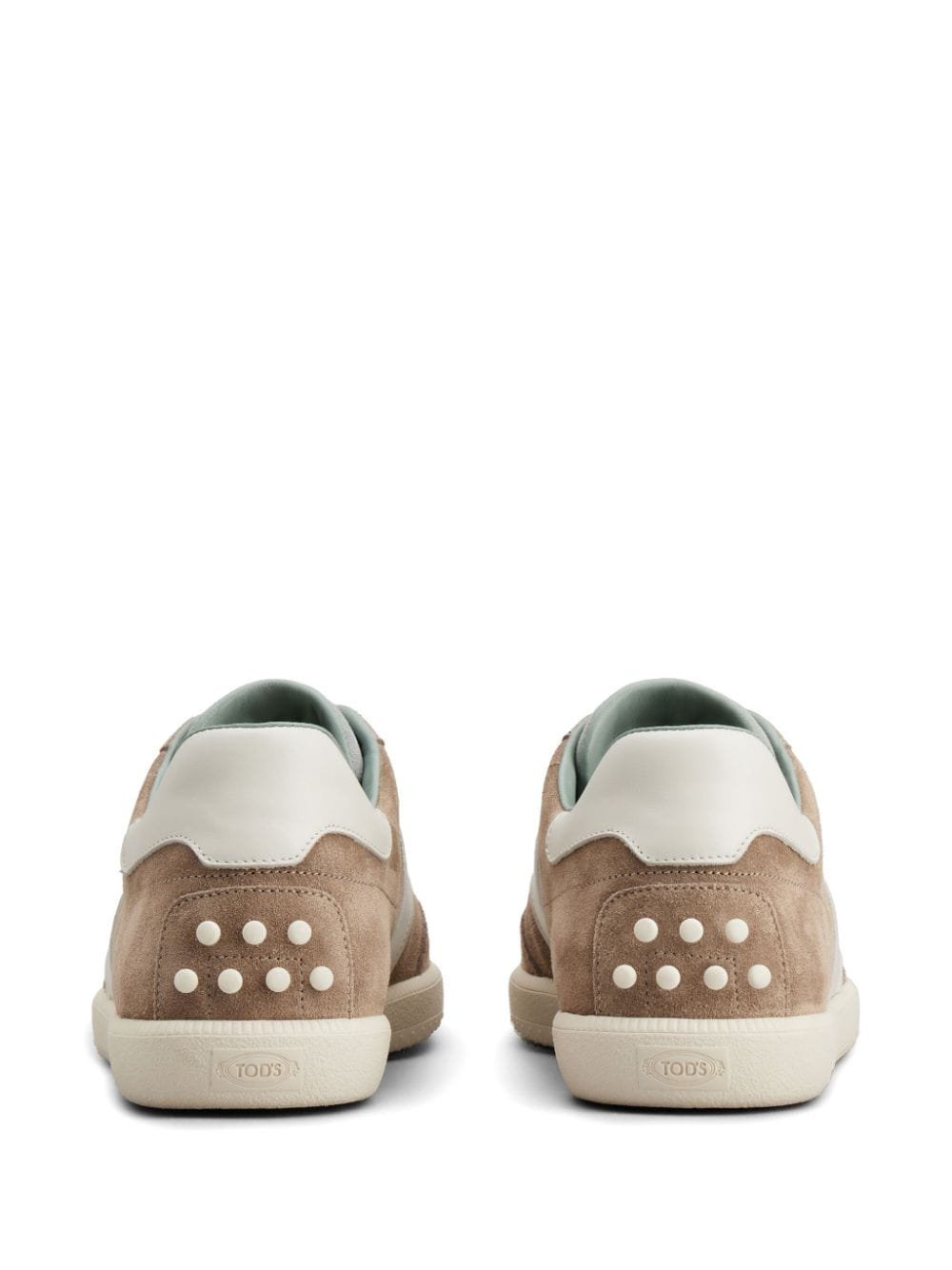 Shop Tod's Tabs Suede Sneakers In Neutrals