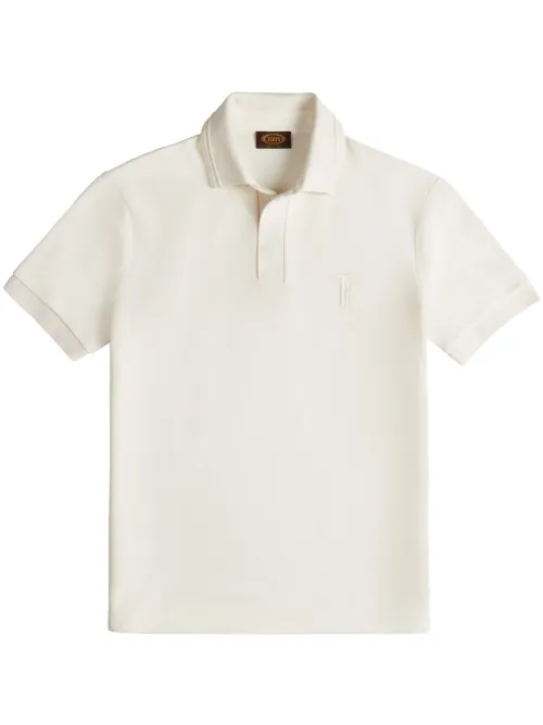 Tod's polo à logo brodé - Blanc - Tod's - Modalova