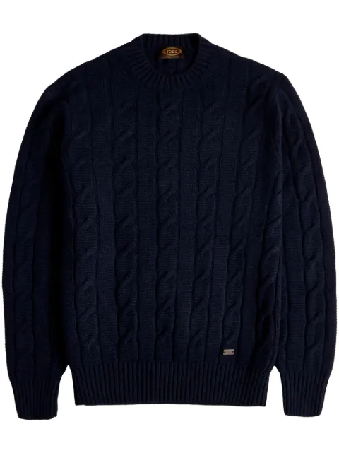 Tod's cable-knit crew-neck sweater 