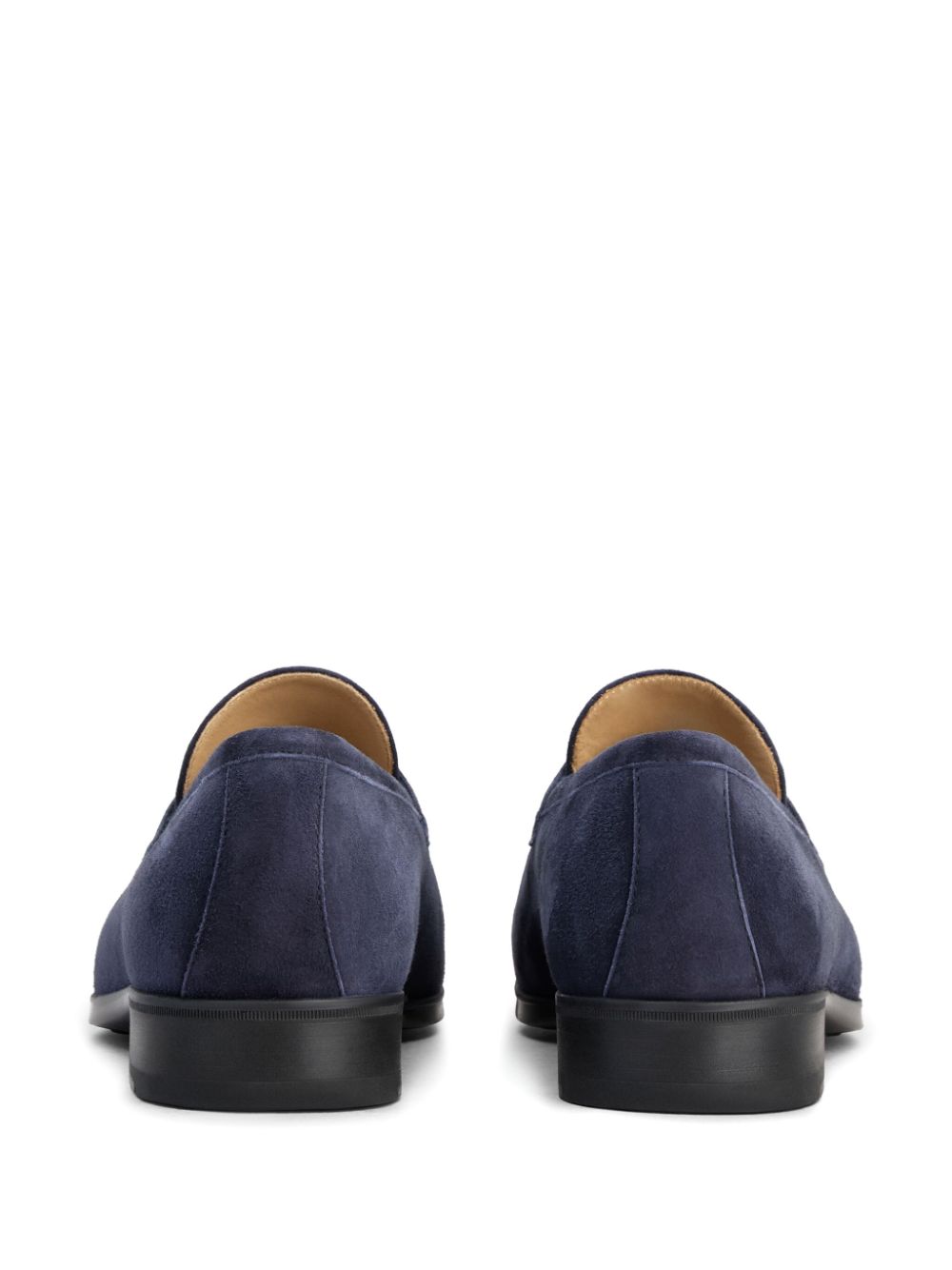 Tod's logo-plaque suede loafers Blue