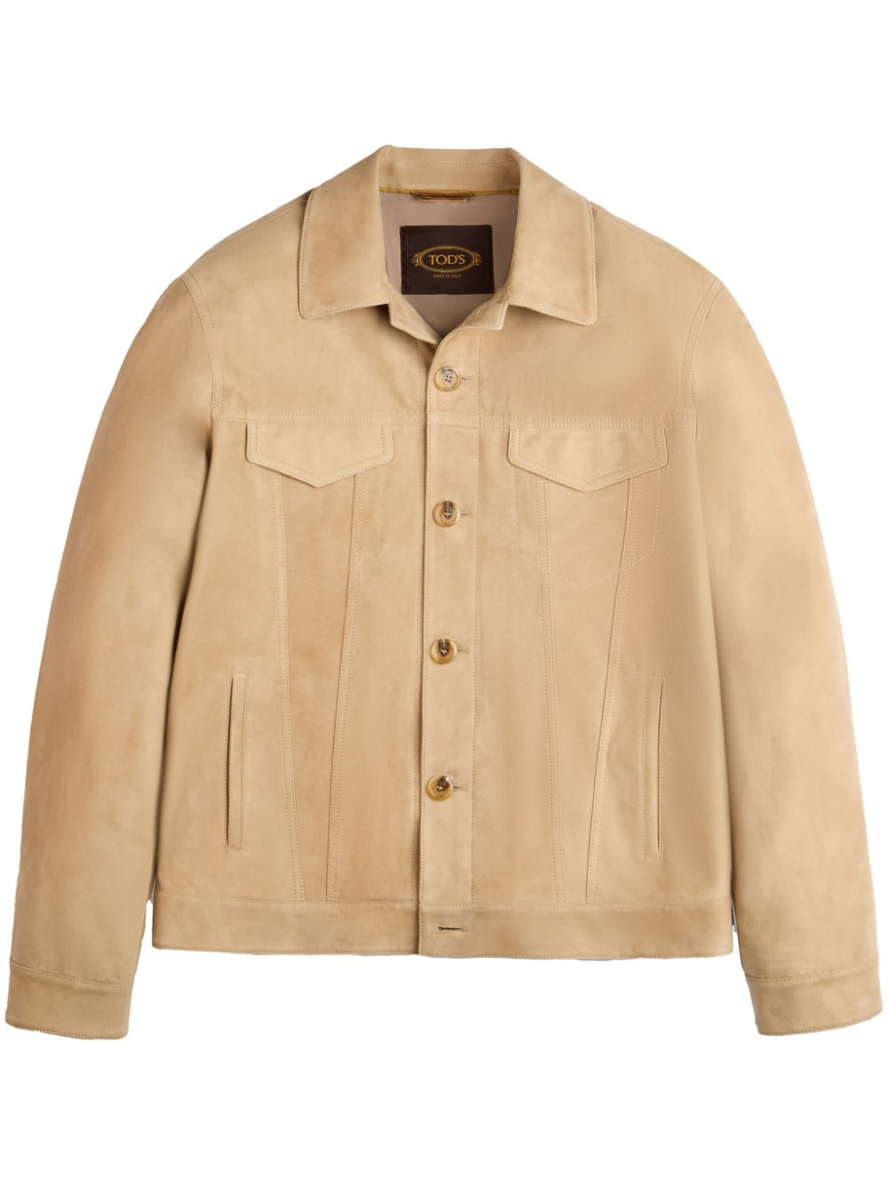 Tod's suede trucker jacket - Neutrals