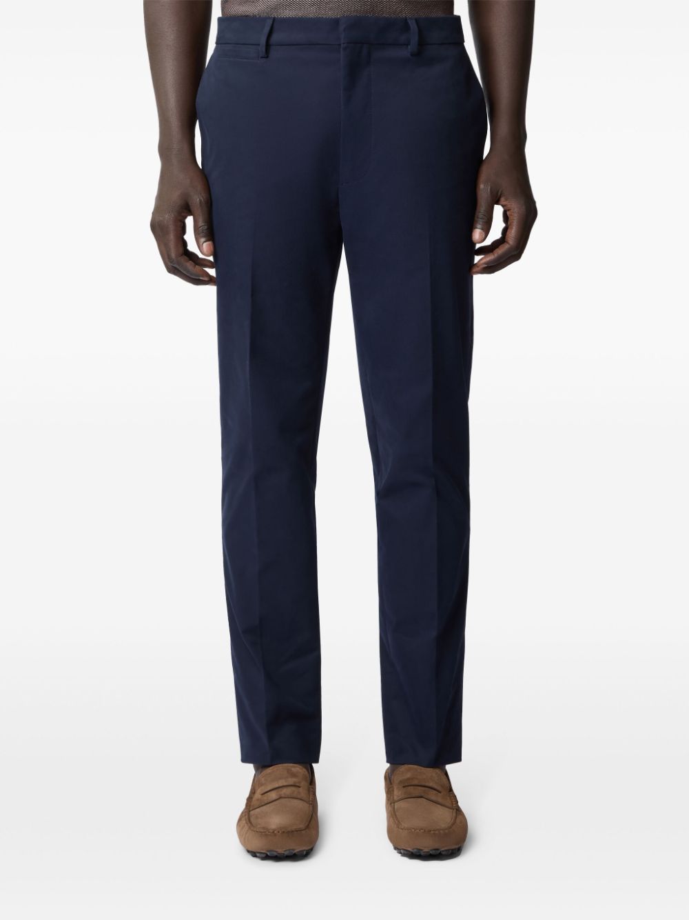 Tod's Katoenen straight broek - Blauw