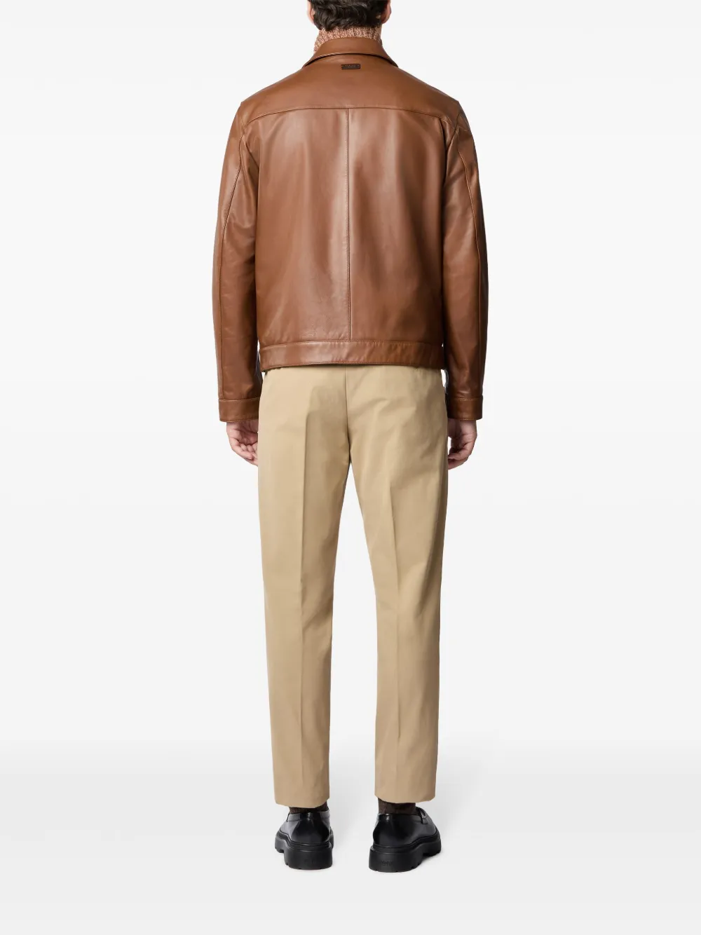 leather shirt jacket