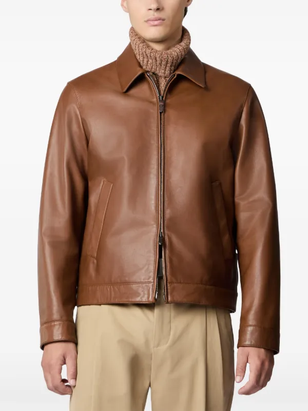 店舗良い Tod's Leather Shirt Jacket | Brown | FARFETCH ジャケット・アウター