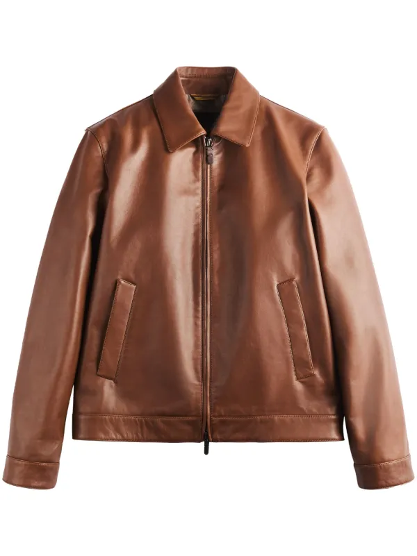 Tod's Leather Shirt Jacket | Brown | FARFETCH