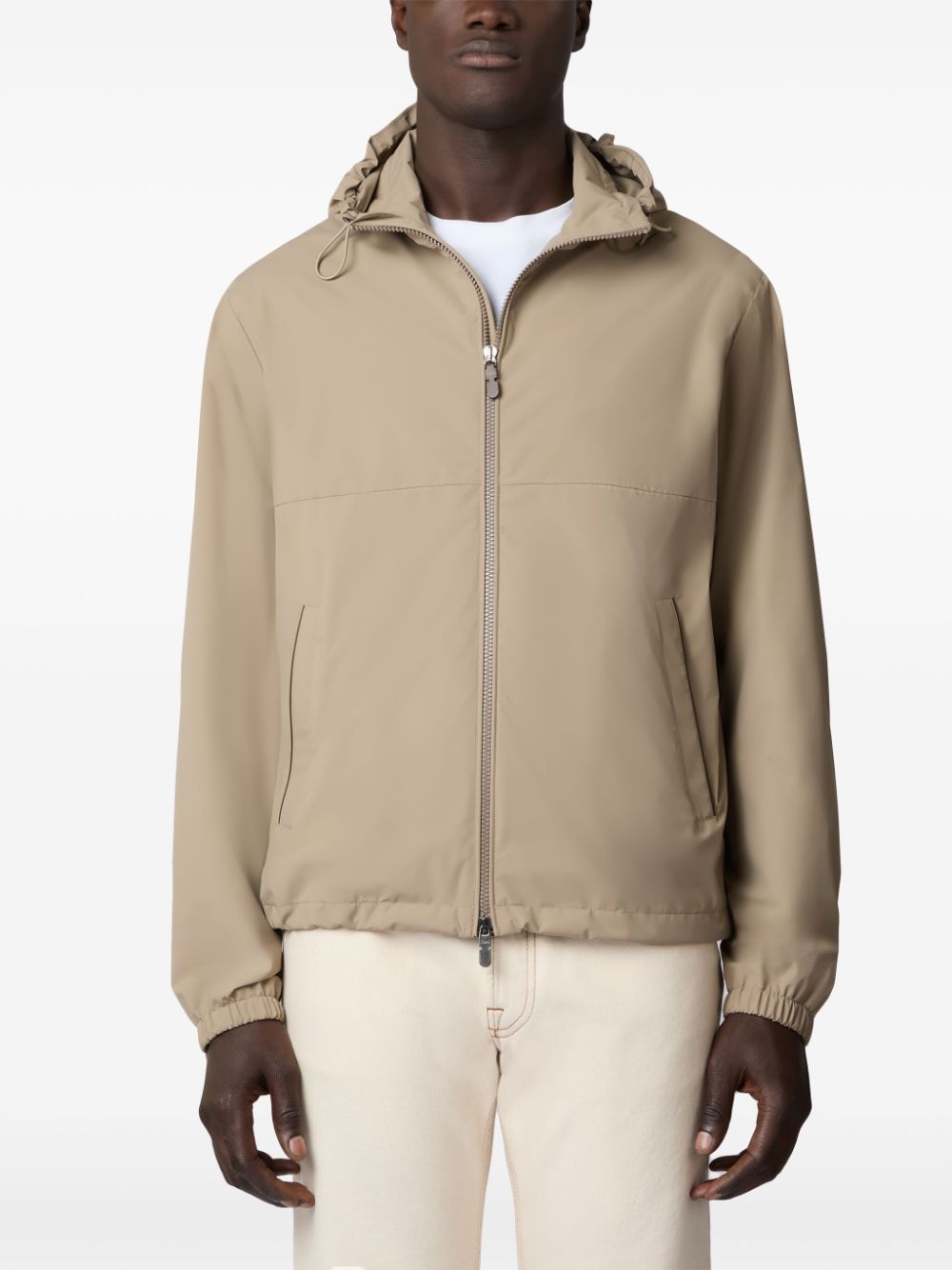 Tod's zip-up windbreaker jacket - Neutrals