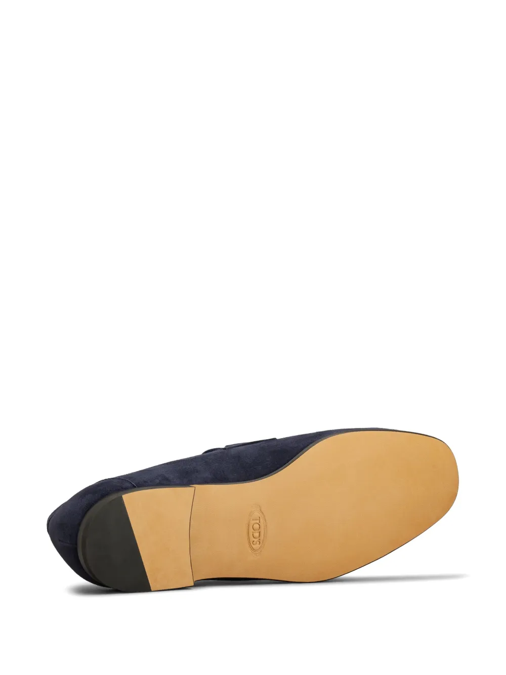 Tod's flat rubber sole suede loafers Blue