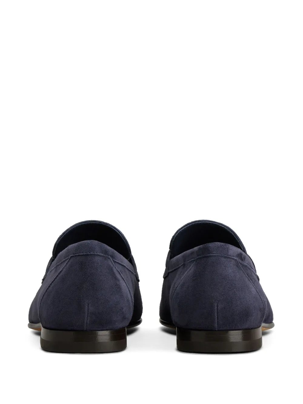 Tod's flat rubber sole suede loafers Blue