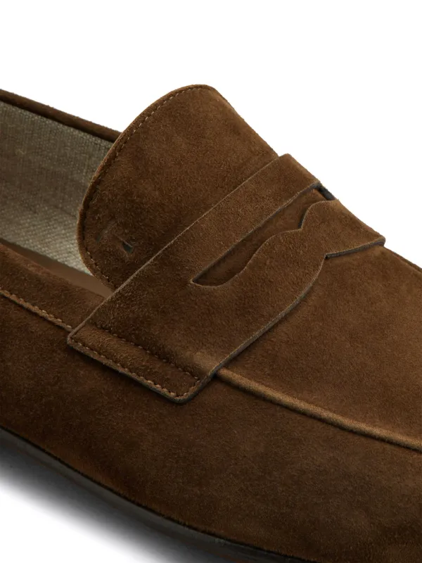 サンダル Tod's Men's Rubber Sole Suede Classic Loafer Dark Brown Tod's Flat Rubber Sole Suede Loafers | Brown | FARFETCH