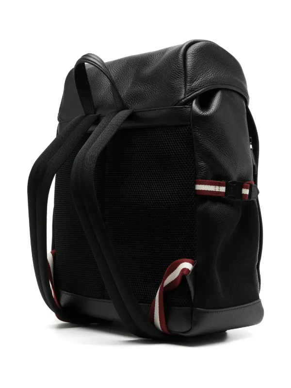 Bally ストライプ レザーバックパック | ブラック | FARFETCH JP