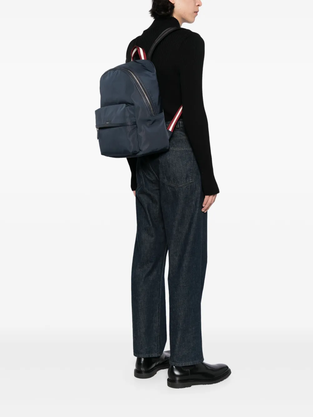 Bally Code leather backpack - Blauw