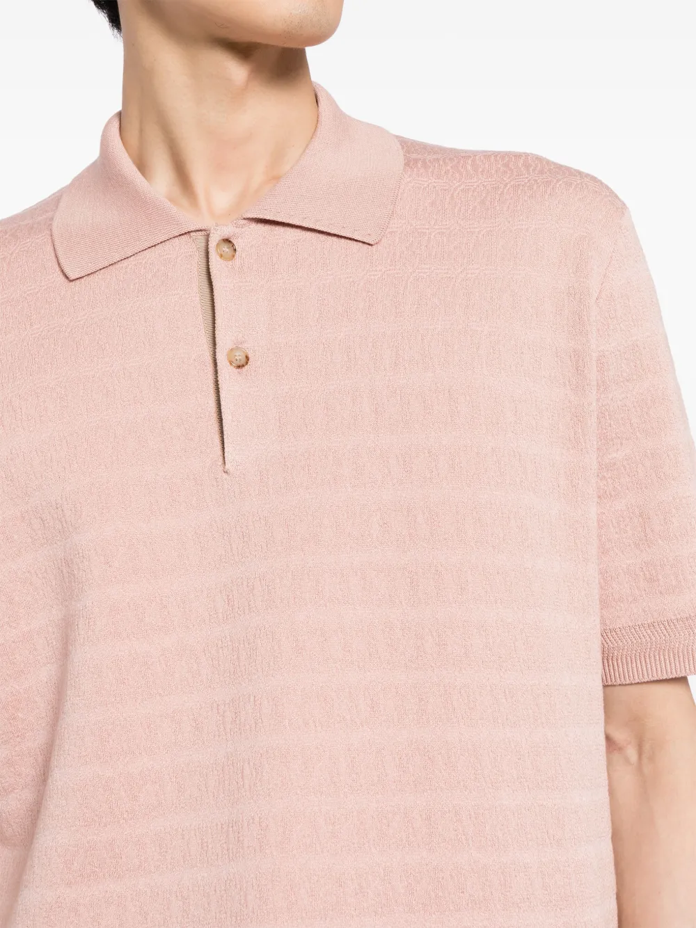 Bally Poloshirt met horizontale strepen Roze
