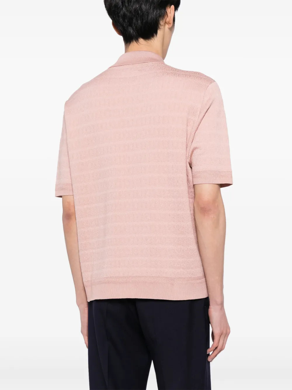 Bally Poloshirt met horizontale strepen Roze