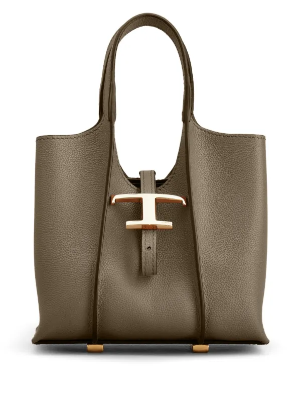 ★関税込み★ TOD'S T-Timeless Tote Bag Woman PINK T Timeless Shopping Bag in Leather Medium