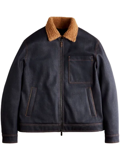Tod's shearling denim jacket 